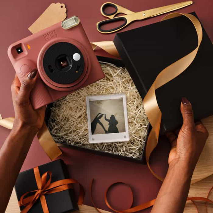 Fujifilm Instax SQUARE 2 Instant Film Camera - Brick Red