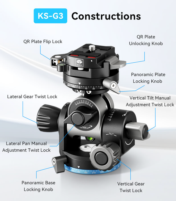 Sirui KS-G3 Geared Tripod Head