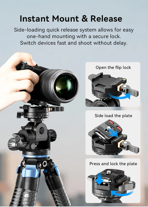 Sirui KS-G3 Geared Tripod Head