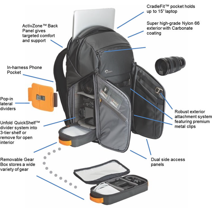 LowePro FreeLine BP 350 AW 22L Backpack - Black