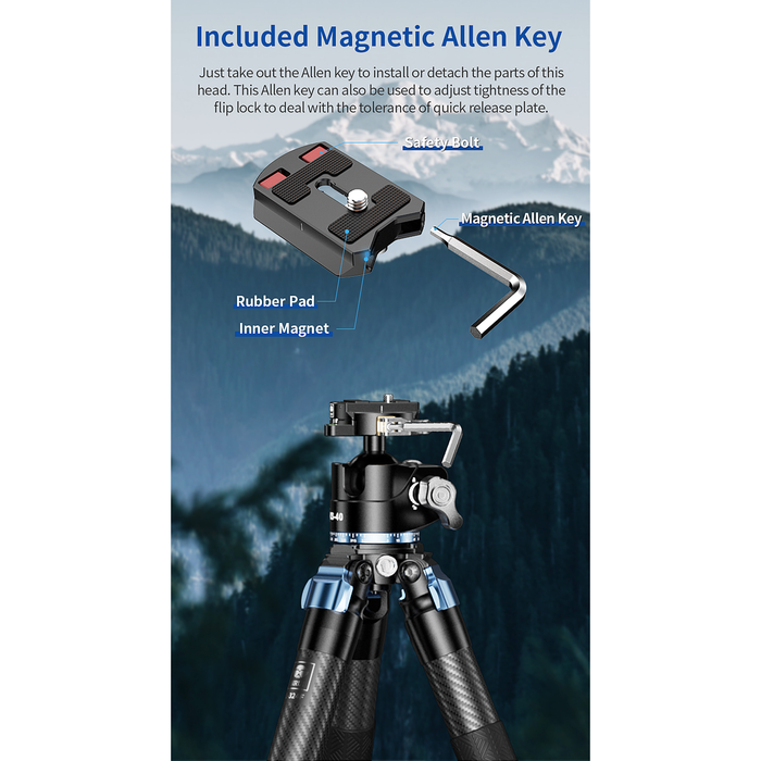 Sirui ST-124 Carbon Fiber Tripod with KS-30 Ball Head