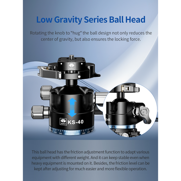 Sirui ST-224 Carbon Fiber Tripod with KS-40 Ball Head