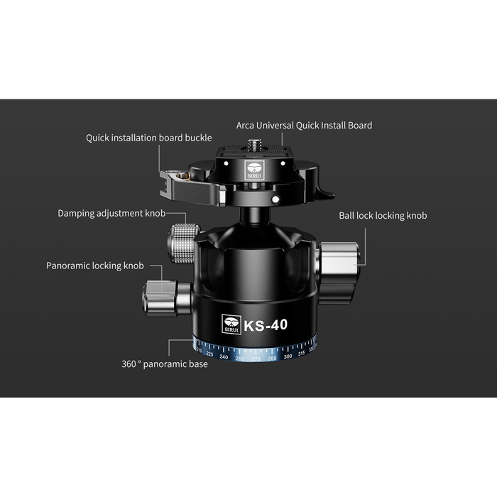 Sirui ST-224 Carbon Fiber Tripod with KS-40 Ball Head