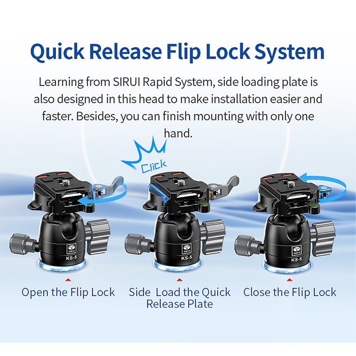 Sirui ST-124 Carbon Fiber Tripod with KS-30 Ball Head