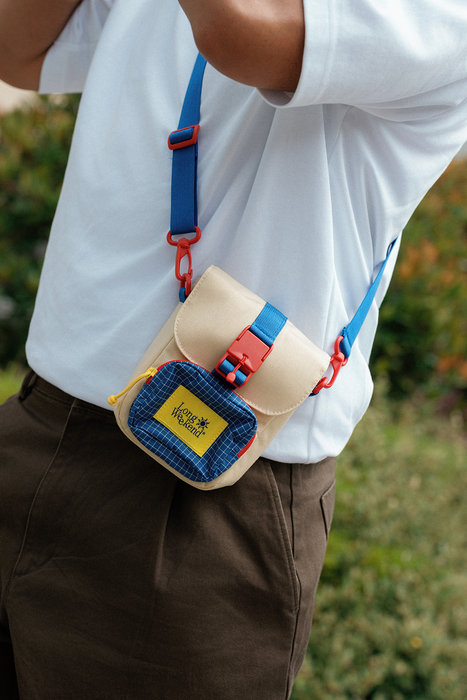 Long Weekend Crossbody Camera Pouch - Creme Multi