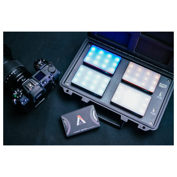 Aputure MC 4-Light Travel Kit with Charging Case