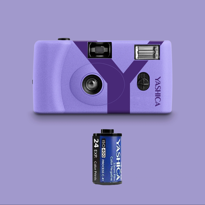Yashica MF-1Y Snapshot Art 35mm Film Camera - Lavender