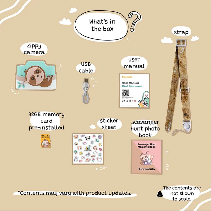 Kidamento Model K Digital Camera for Kids - Sloth