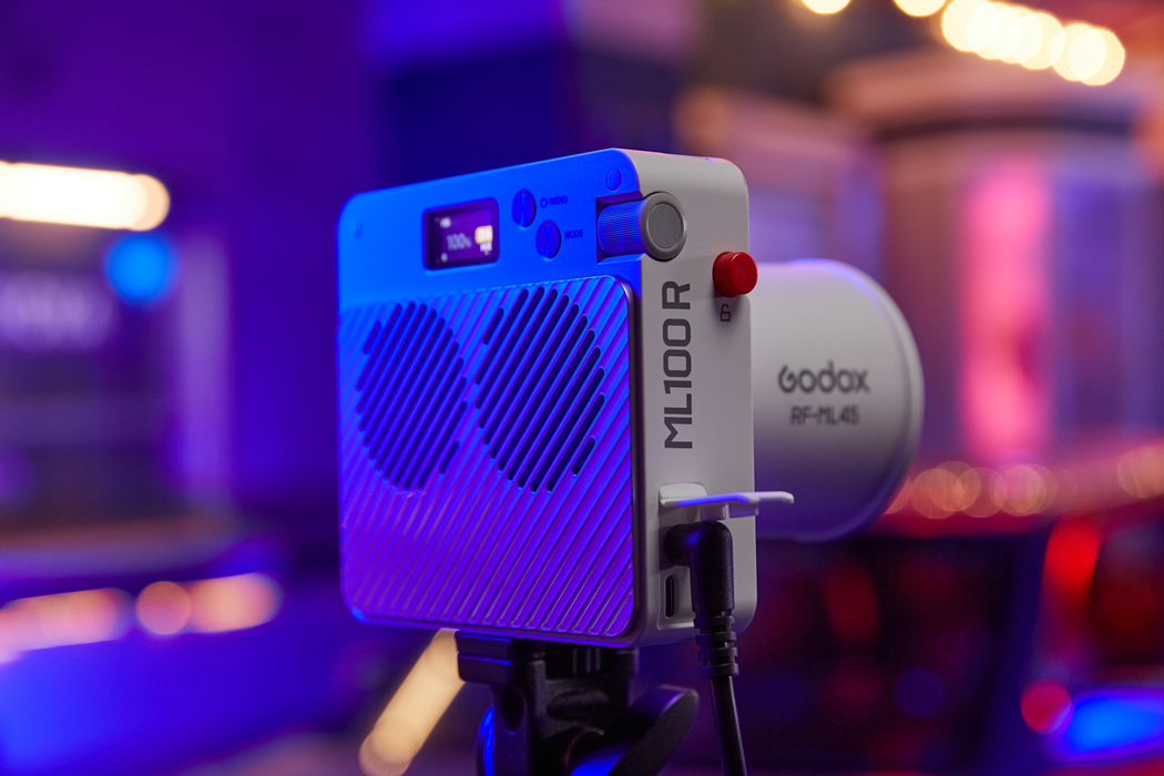 Godox ML100R RGB Portable LED Light Kit (36 Lens & Power Bank Holder)