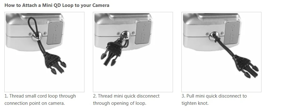 OP/TECH USA Mini Loop Strap with 1.5mm Mini Quick Disconnect Connector, 19-26.5" - Black