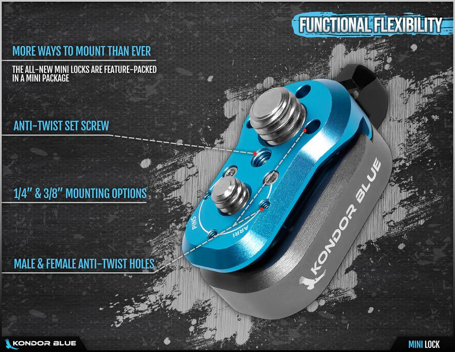 Kondor Blue Mini Lock Quick Release Plate Kit - Kondor Blue