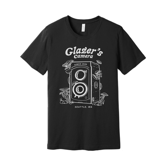 Glazer's Mushroom Camera T-Shirt Vintage Black - Large