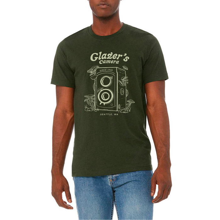 Glazer's Mushroom Camera T-Shirt Olive - Large