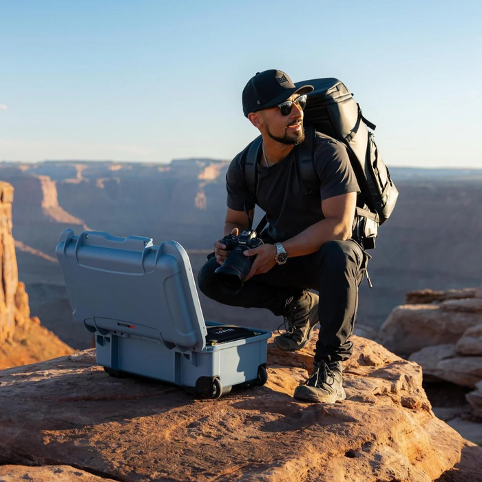 Nanuk 935 Wheeled Pro Photo Kit Protective Case with Padded Dividers & Lid Organizer - Cyan