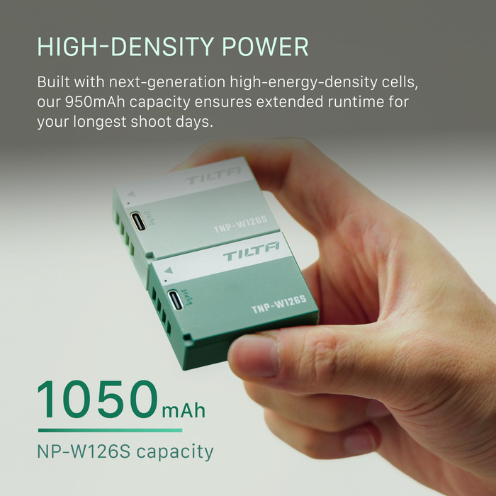 Tilta NP-W126S Battery with USB-C Input (1050mAh) - Forest Green