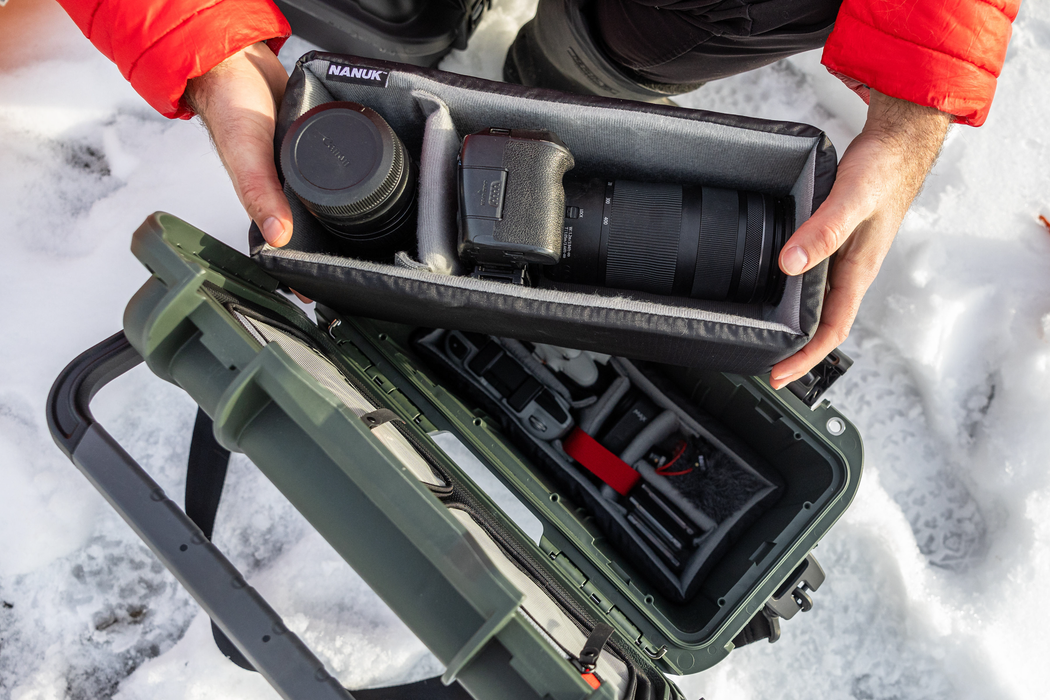 Nanuk T30 Top Loader Pro Photo Kit Protective Case with Padded Dividers & Lid Organizer - Black