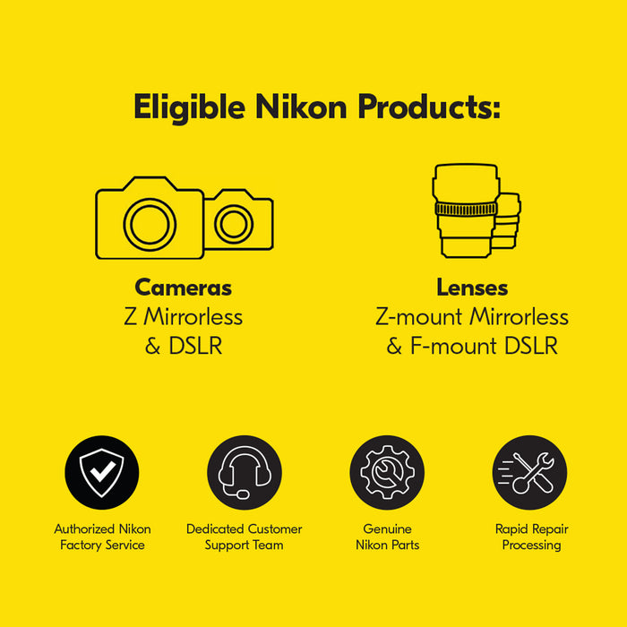 Nikon Care+ 3 Year Protection Plan for Camera & Lens Kit ($1001-1250)