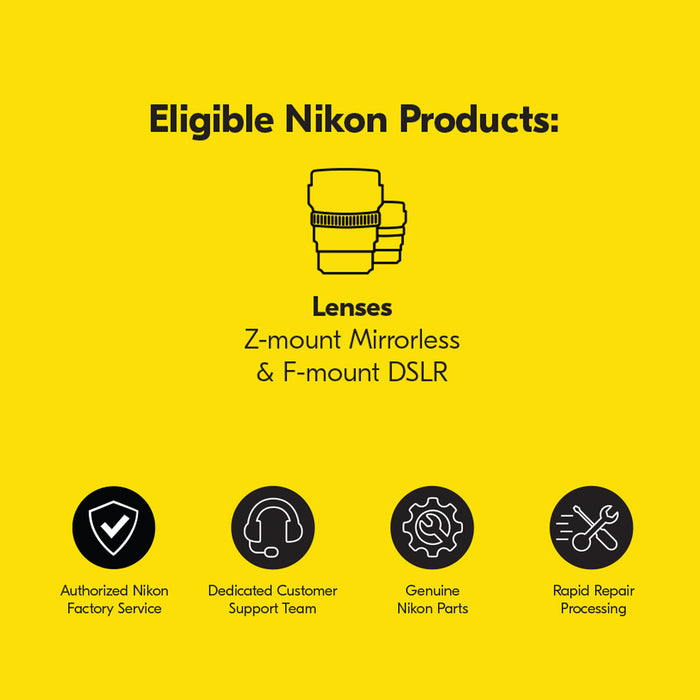 Nikon Care+ 3 Year Protection Plan for Lenses ($3001-3500)