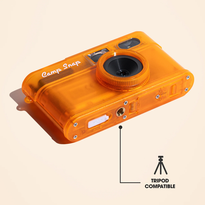 Camp Snap 2 Screen-Free Digital Camera - Tangerine Drift (Transparent)
