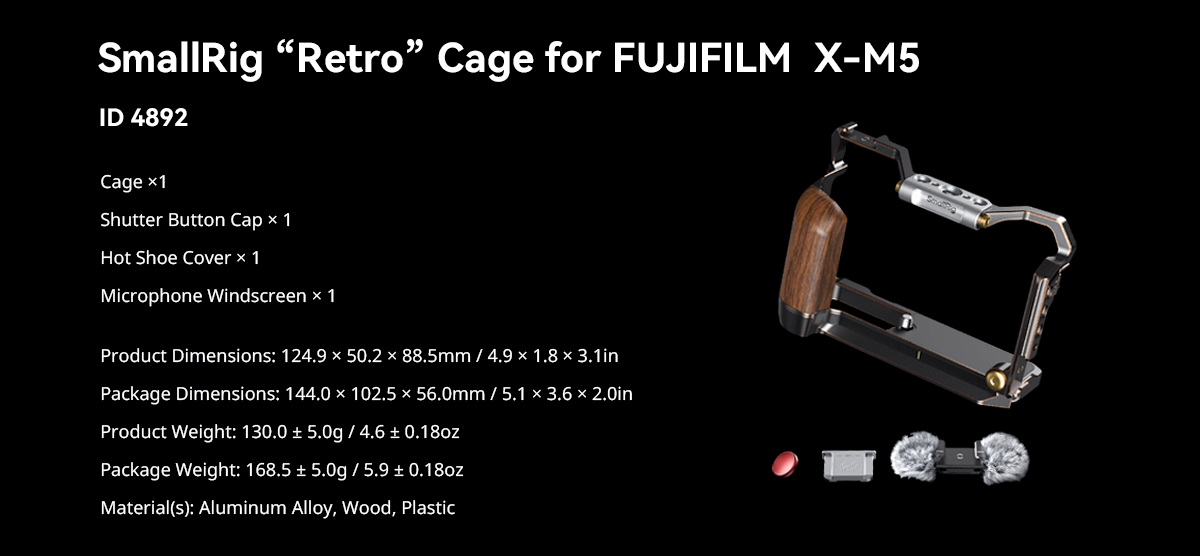 SmallRig "Retro" Cage for Fujifilm X-M5 4892