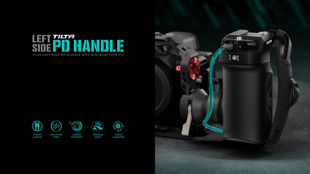 Tilta Left Side PD Handle with Run/Stop Type VIII – Black