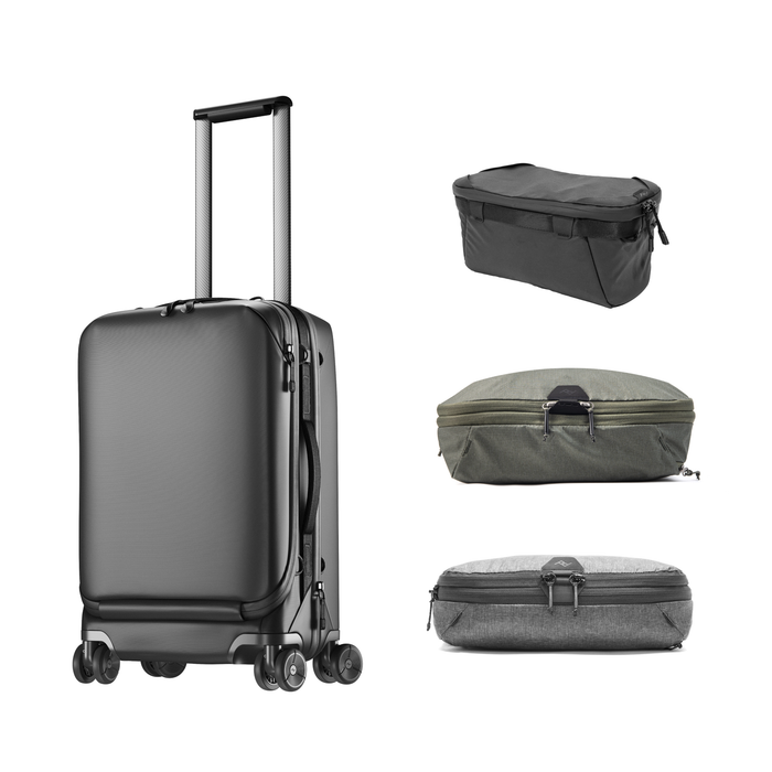 Peak Design Roller Pro Carry-On 34L Traveling Creative Bundle - Black