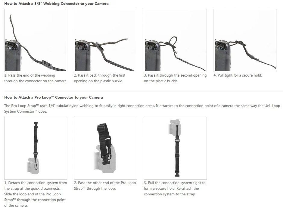 OP/TECH USA Pro Loop Strap with 1/4" Loop Connectors, 37-43" - Red