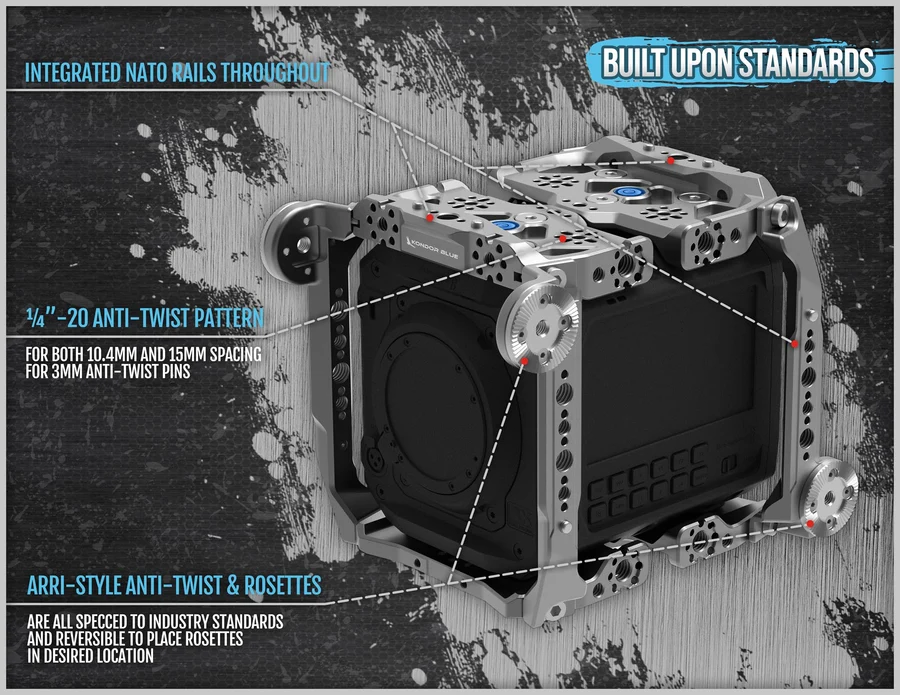 Kondor Blue PYXIS 6K & 12K Cage System A Kit - Raven Black
