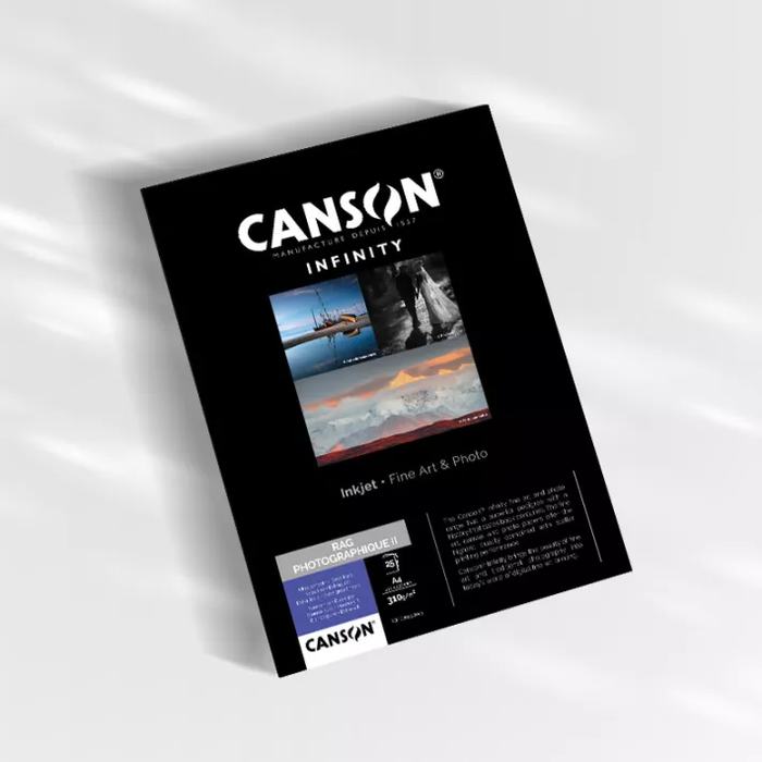 Canson Infinity Rag Photographique II Matte Inkjet Paper, 210 gsm, 8.5 x 11" - 25 Sheets