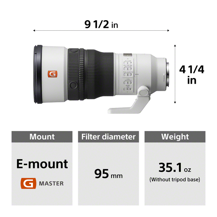 Sony FE 400mm f/4.5 GM OSS Lens