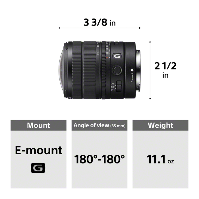 Sony FE 8-14mm f/3.5 Fisheye G Lens