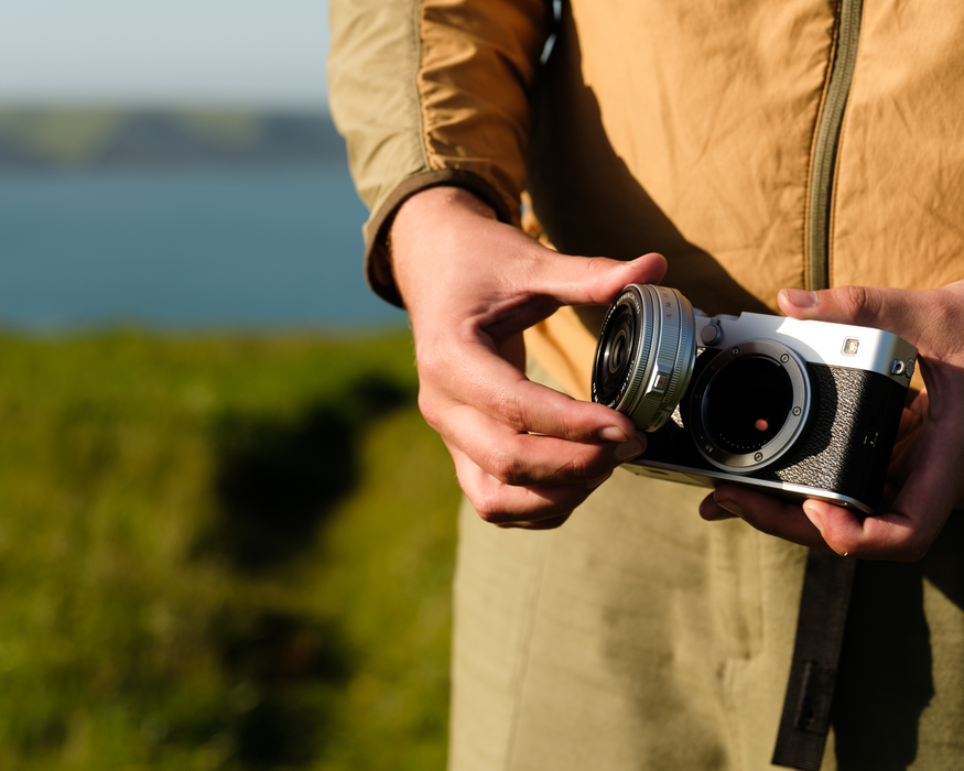 Fujifilm X-E5 Mirrorless Camera with XF 23mm f/2.8 R WR Lens - Silver