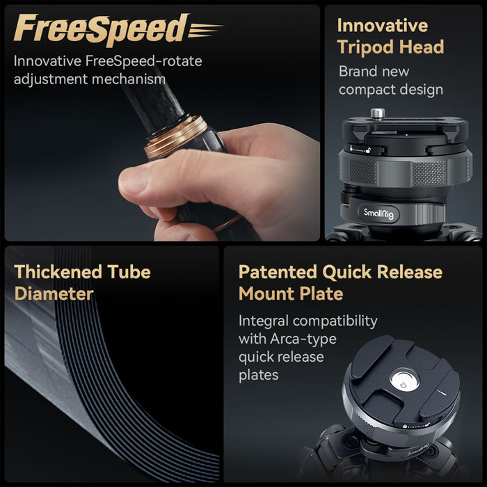 SmallRig FreeRover Carbon Fiber Photo Tripod Kit AP-100