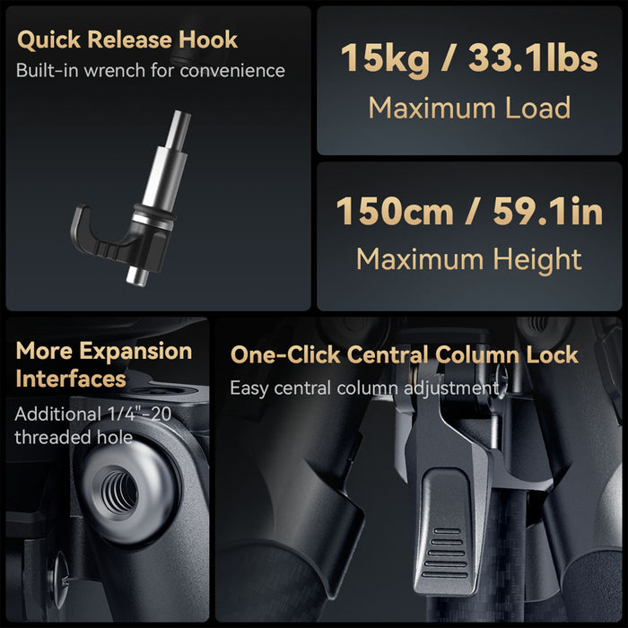 SmallRig FreeRover Carbon Fiber Photo Tripod Kit AP-100