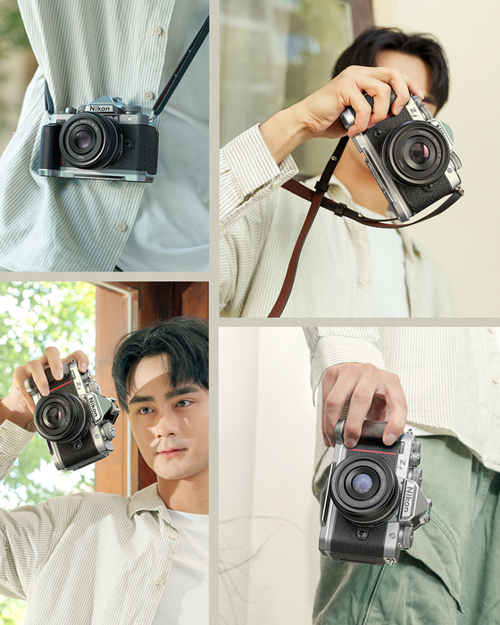 SmallRig L-Shaped Mount Plate with Silicone Handle for Nikon Z f - Silver/Black