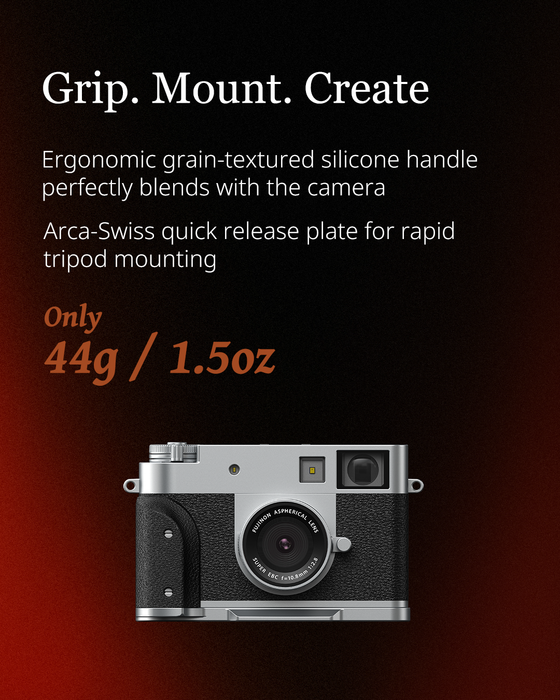 SmallRig L-Shaped Mount Plate with Silicone Handle for Fujifilm X Half - Black