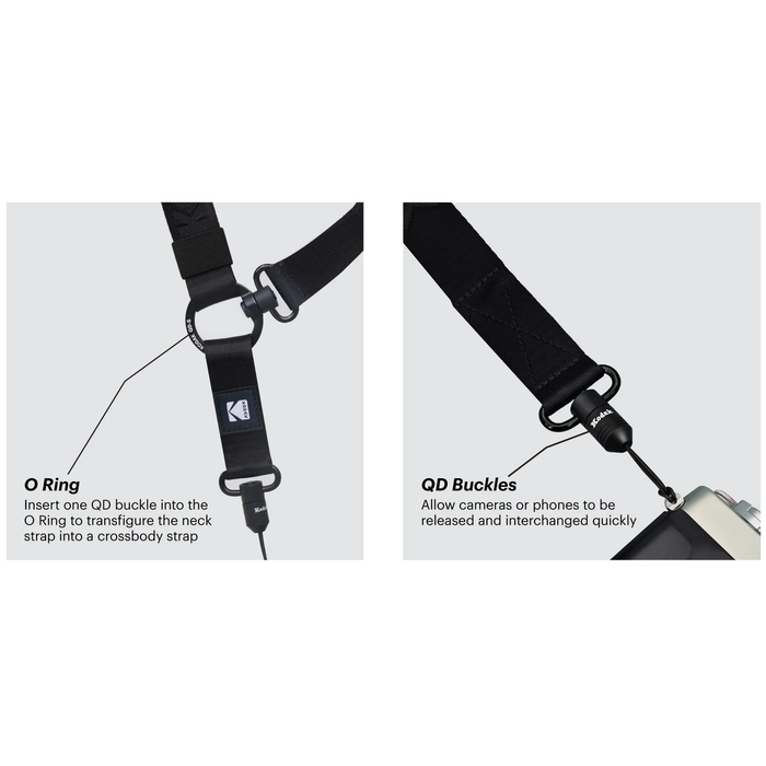 Kodak Multi-Purpose Camera Strap, 32-57" - Silver