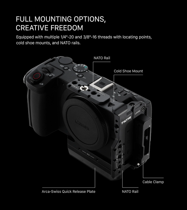 Tilta Full Camera Cage for Canon R6 V - Black