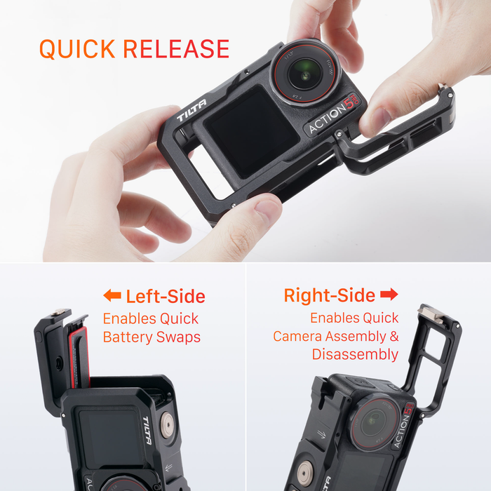 Tilta Full Camera Cage for DJI Osmo Action - Black
