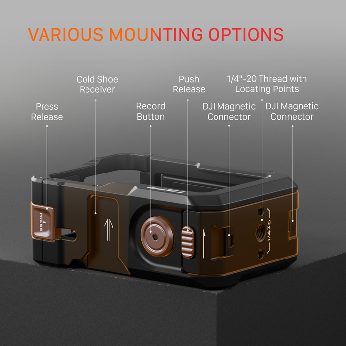 Tilta Full Camera Cage for DJI Osmo Action - Black