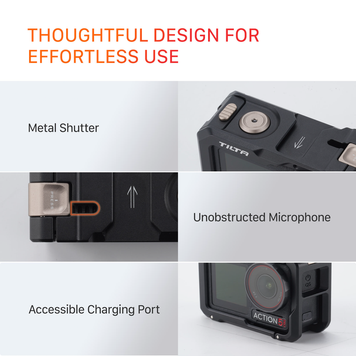 Tilta Full Camera Cage for DJI Osmo Action - Black