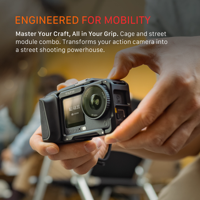 Tilta Street Snap Accessories for DJI Osmo Action 6 Camera Cage - Black