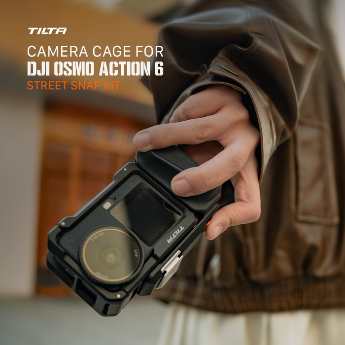 Tilta Full Camera Cage with Street Snap Accessory Kit for DJI Osmo Action 6 - Black