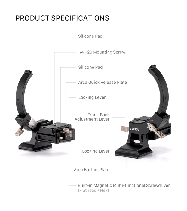 Tilta Adjustable Vertical Camera Support Bracket for Sony – Black
