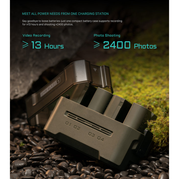 Tilta Portable 4-Bay Charging Station for Panasonic DMW-BLK22 Batteries – Green