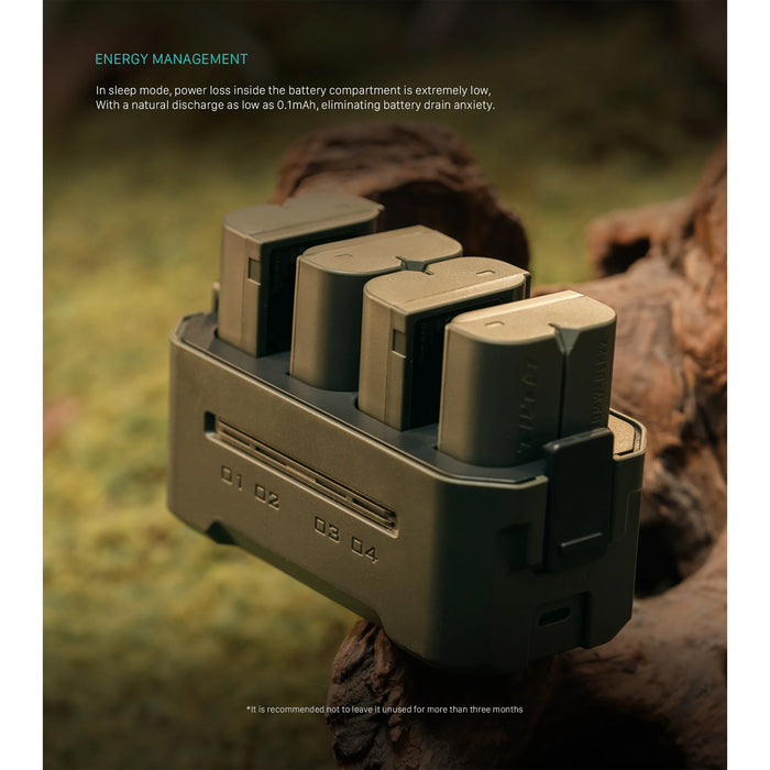 Tilta Portable 4-Bay Charging Station for Panasonic DMW-BLK22 Batteries – Green