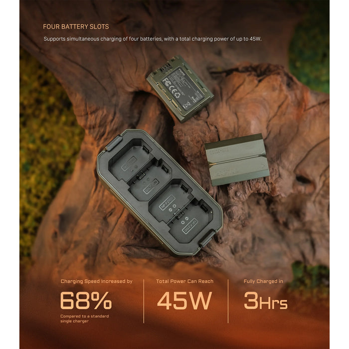 Tilta Portable 4-Bay Charging Station Kit with Sony NP-FZ100 Batteries (2x) - Green