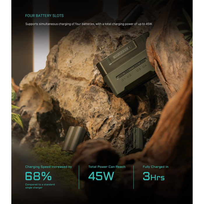 Tilta Portable 4-Bay Charging Station for Fujifilm NP-W235 Batteries – Green