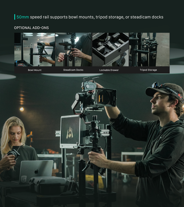 Tilta Boulder 36“ Camera Cart Indie Kit - Black/Gray