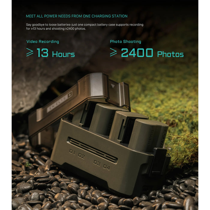 Tilta Portable 4-Bay Charging Station for Nikon EN-EL15C Batteries – Green